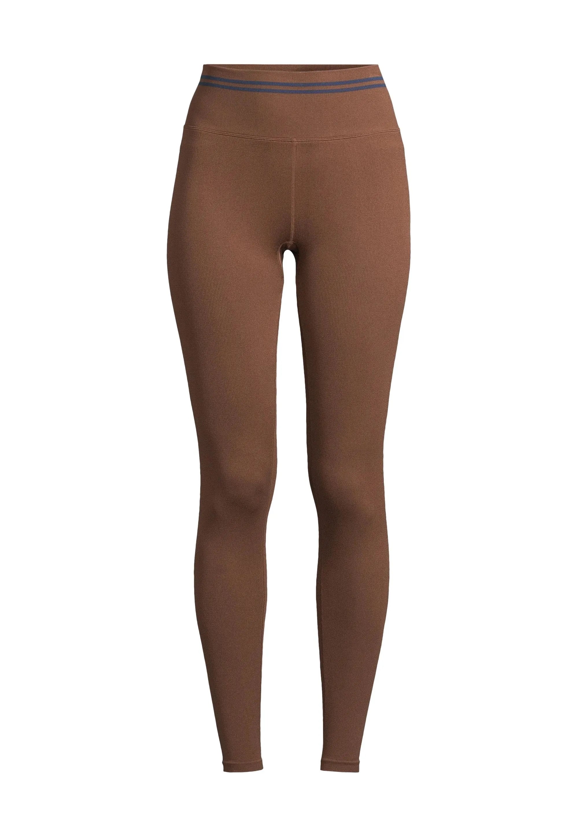 Seamless sports set for women – leggings & sports bra in brown