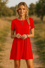 Stylish short-sleeve dress for women