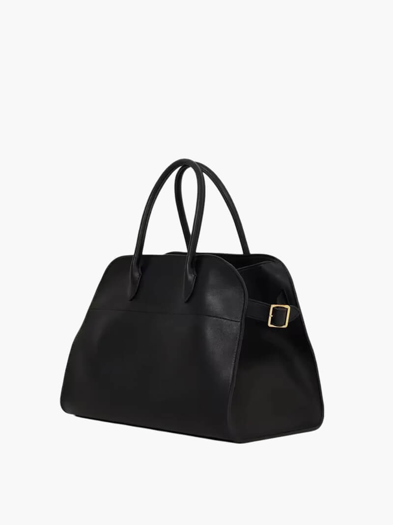 Women’s Boston bag in dark brown suede-look material with handles and zipper closure