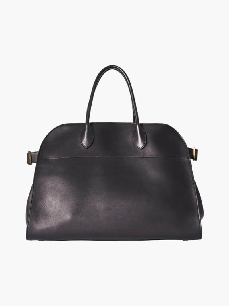 Women’s Boston bag in dark brown suede-look material with handles and zipper closure