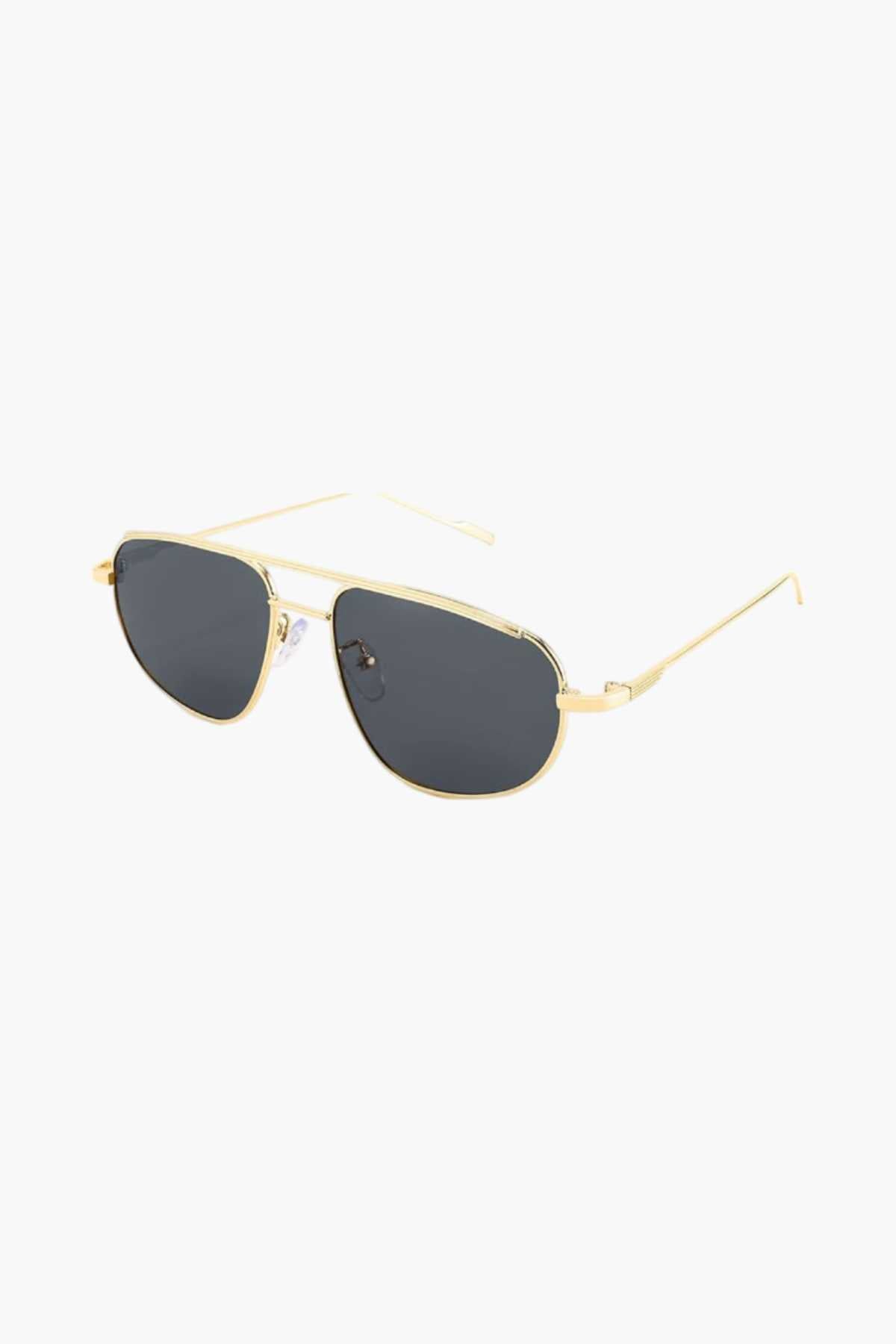 Women’s aviator sunglasses with metal frame – gold/black