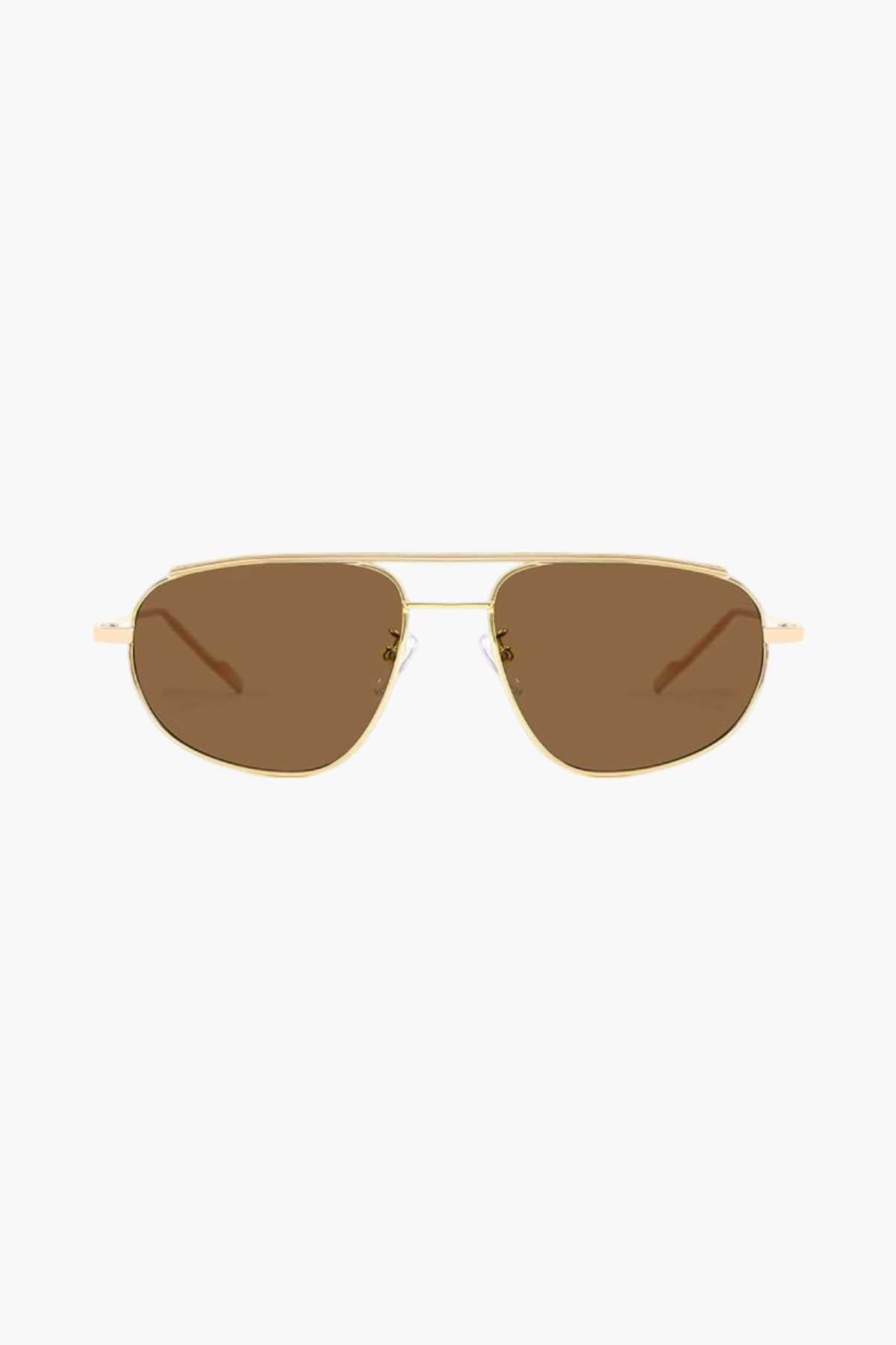 Women’s aviator sunglasses with metal frame – gold/black