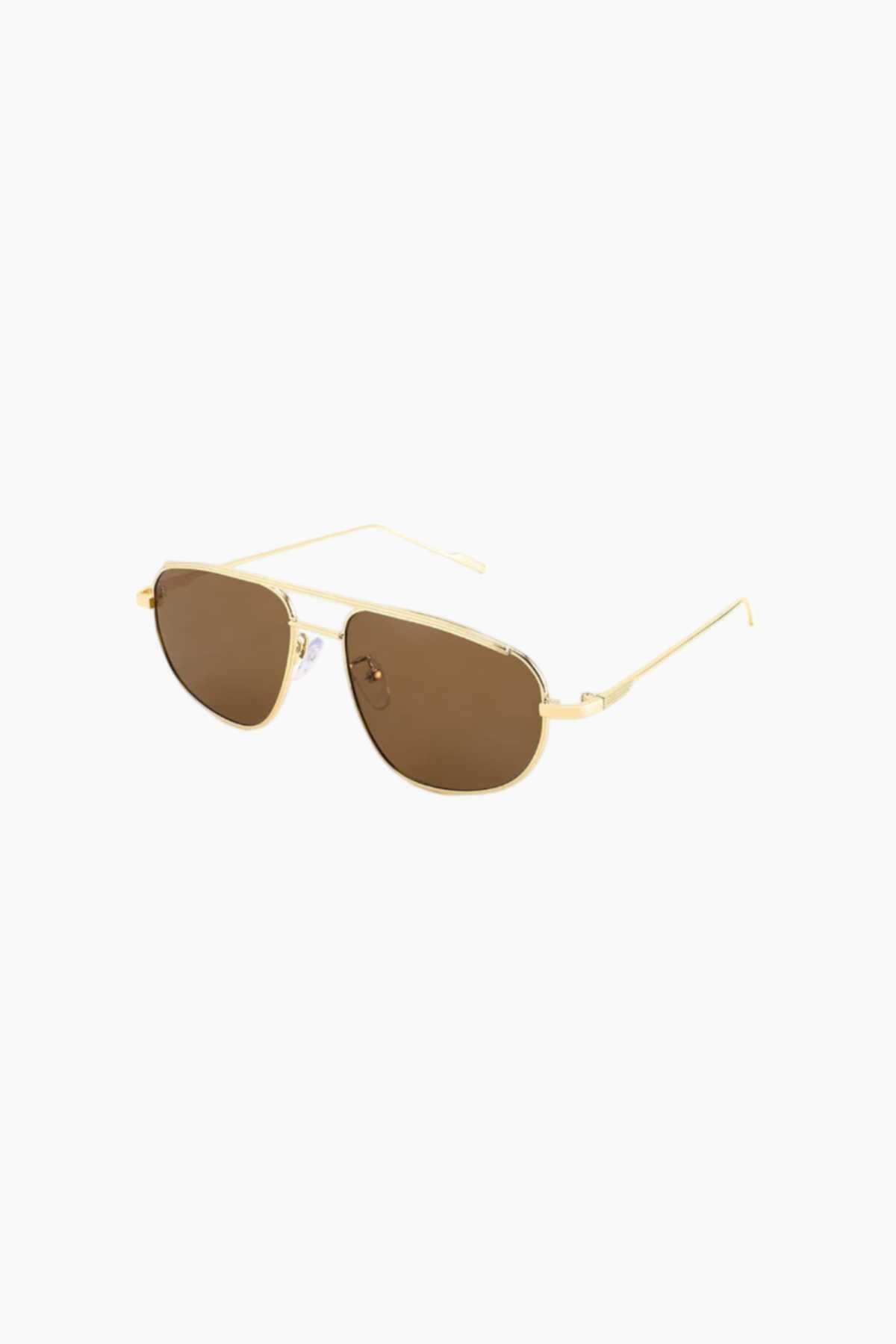 Women’s aviator sunglasses with metal frame – gold/black
