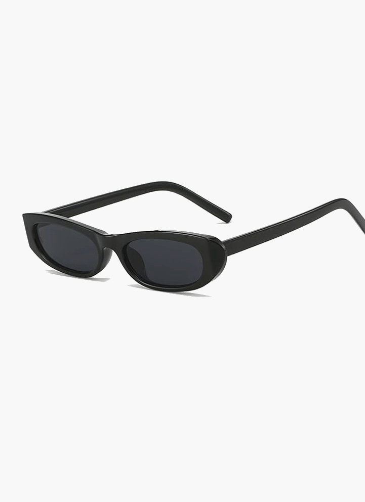 Women’s oval sunglasses with slim plastic frame – Y2K style