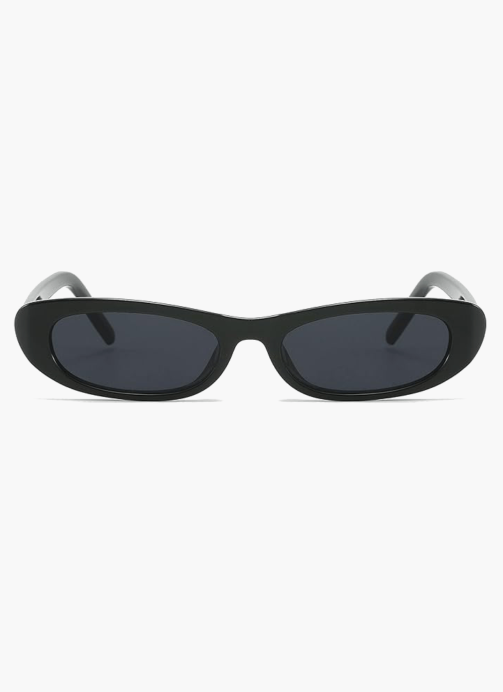 Women’s oval sunglasses with slim plastic frame – Y2K style