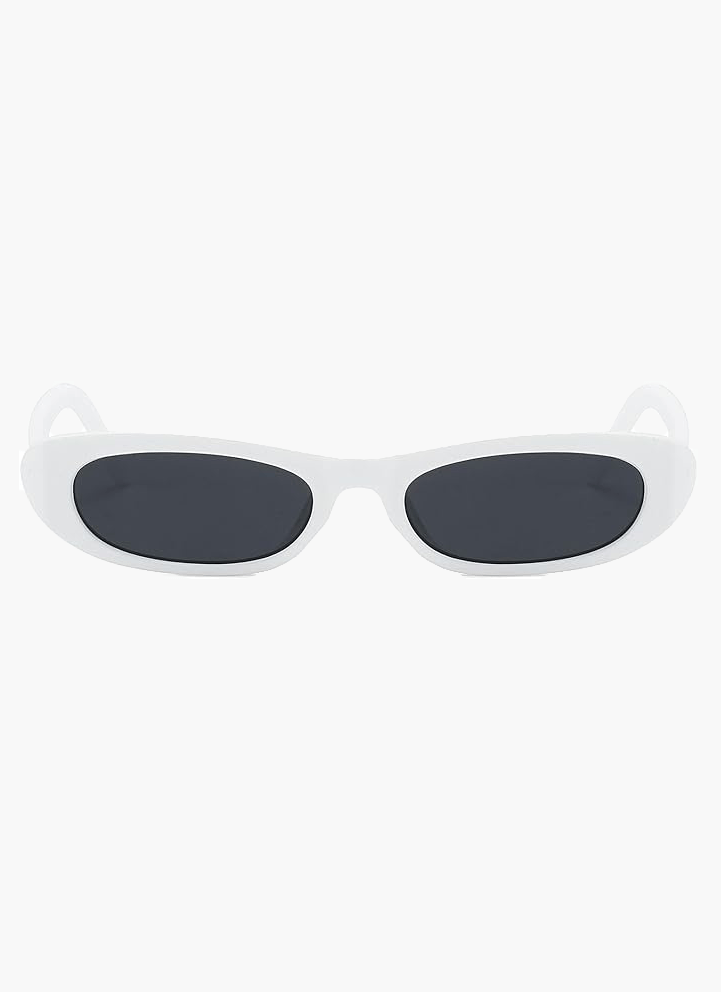 Women’s oval sunglasses with slim plastic frame – Y2K style
