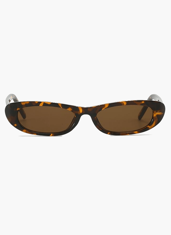 Women’s oval sunglasses with slim plastic frame – Y2K style