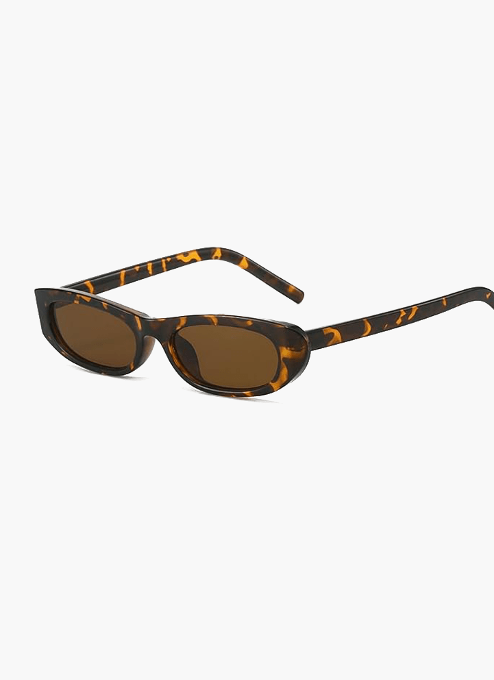 Women’s oval sunglasses with slim plastic frame – Y2K style